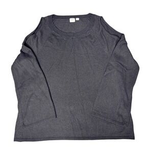 Gap Womens Cold Shoulder Merino Wool Blend Knit Sweater Black size Small